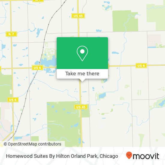 Mapa de Homewood Suites By Hilton Orland Park