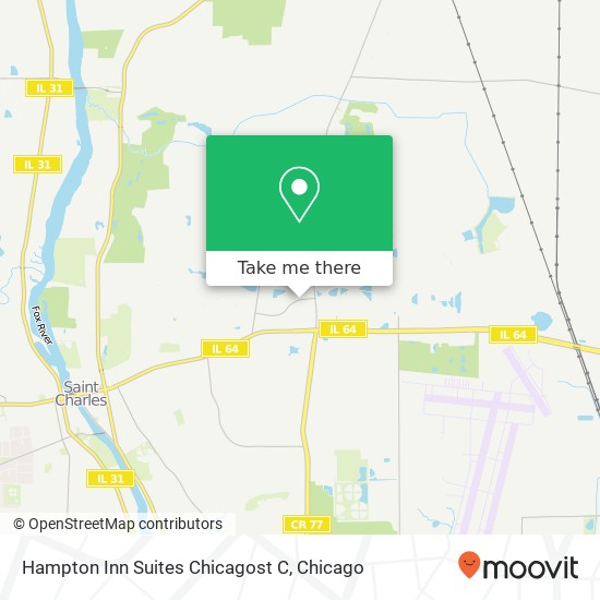 Hampton Inn Suites Chicagost C map