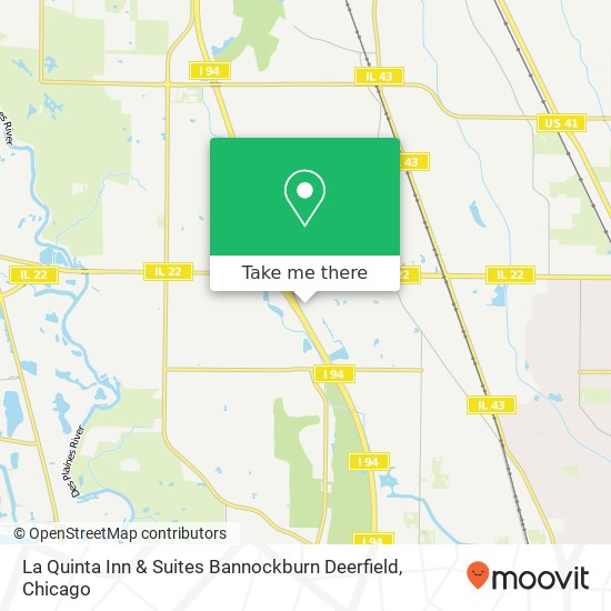 Mapa de La Quinta Inn & Suites Bannockburn Deerfield