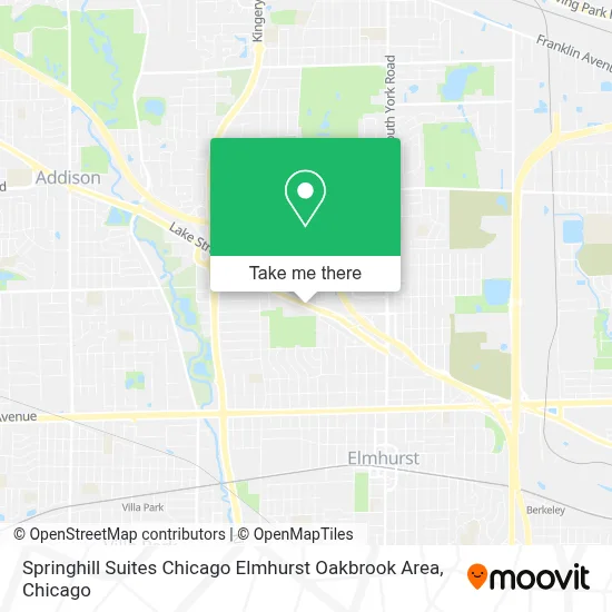 Springhill Suites Chicago Elmhurst Oakbrook Area map
