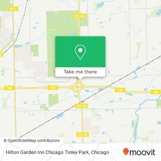 Mapa de Hilton Garden Inn Chicago Tinley Park