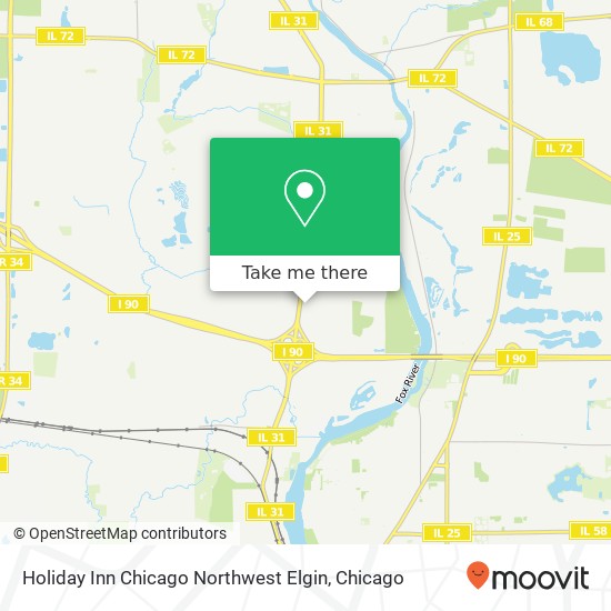 Holiday Inn Chicago Northwest Elgin map