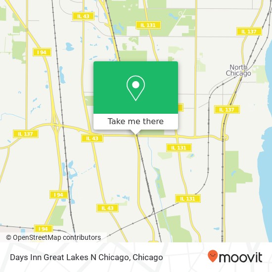 Mapa de Days Inn Great Lakes N Chicago