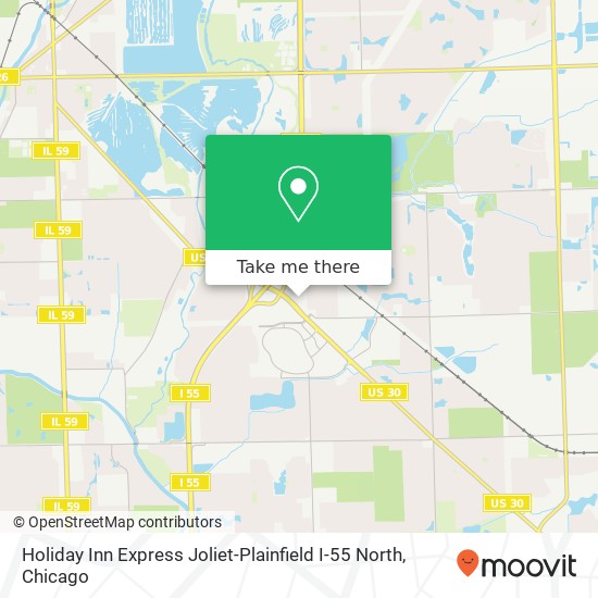 Mapa de Holiday Inn Express Joliet-Plainfield I-55 North