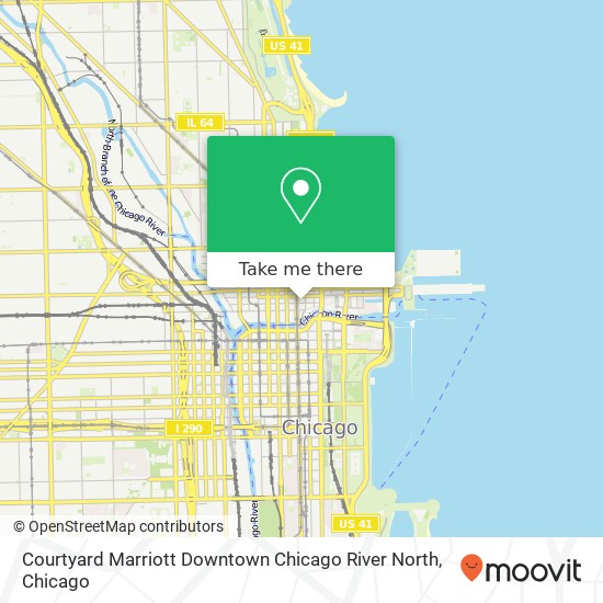 Courtyard Marriott Downtown Chicago River North map