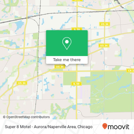 Super 8 Motel - Aurora / Naperville Area map