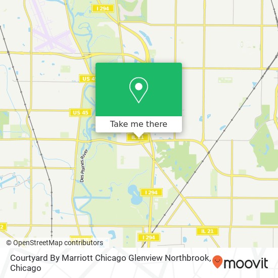 Mapa de Courtyard By Marriott Chicago Glenview Northbrook