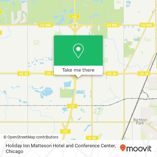Mapa de Holiday Inn Matteson Hotel and Conference Center