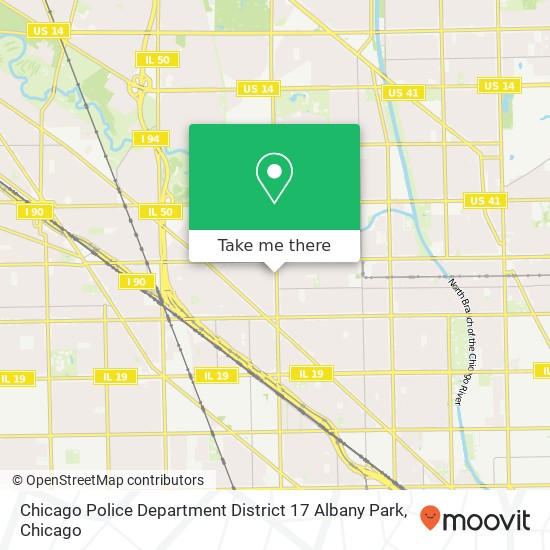 Mapa de Chicago Police Department District 17 Albany Park