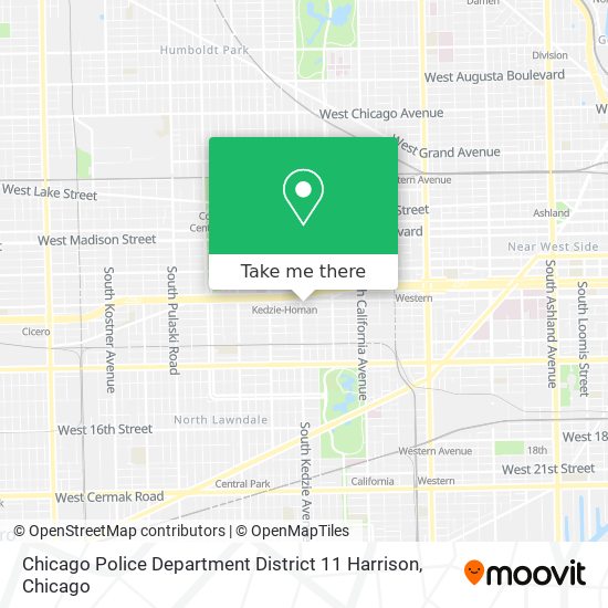 Mapa de Chicago Police Department District 11 Harrison
