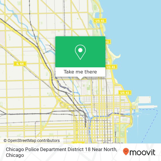 Mapa de Chicago Police Department District 18 Near North