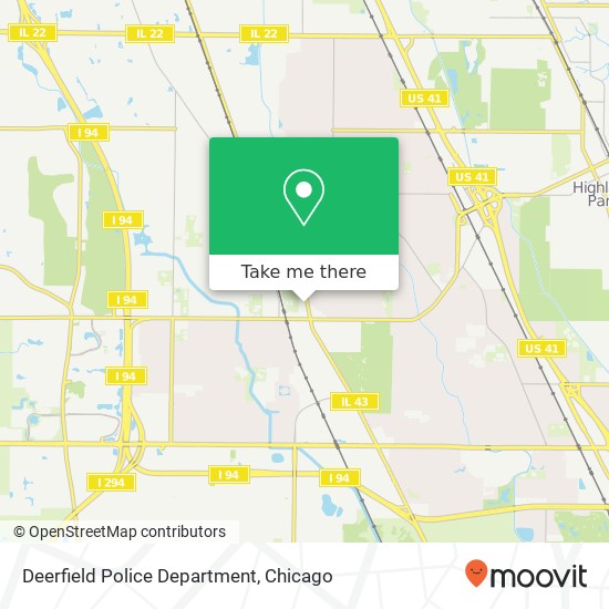Mapa de Deerfield Police Department