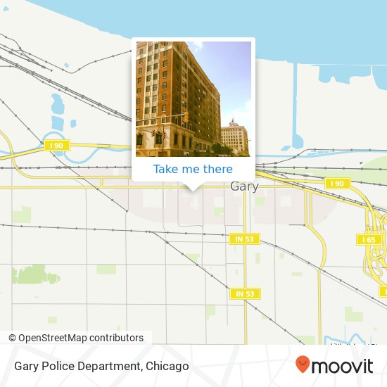 Gary Police Department map