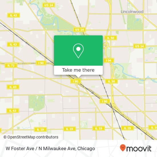 Mapa de W Foster Ave / N Milwaukee Ave