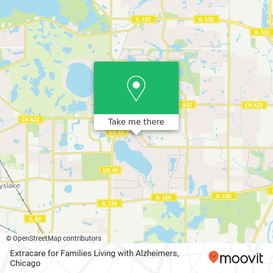 Extracare for Families Living with Alzheimers map