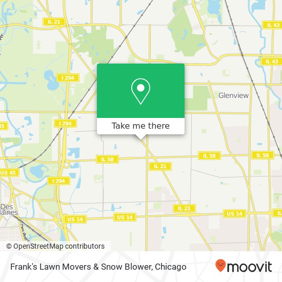 Frank's Lawn Movers & Snow Blower map