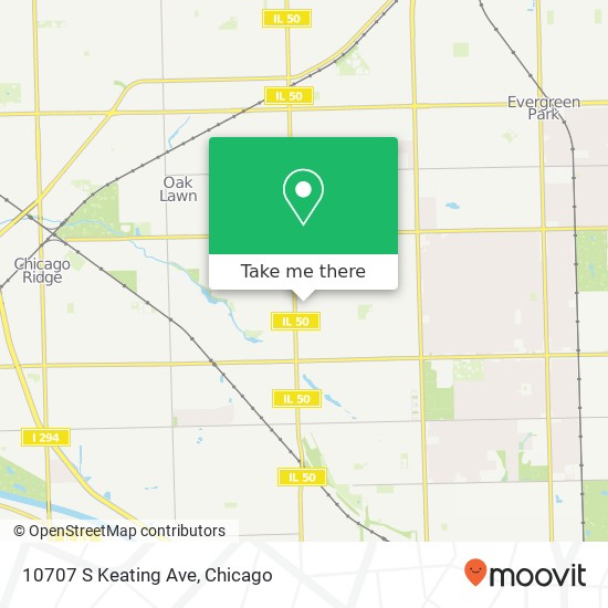 Mapa de 10707 S Keating Ave