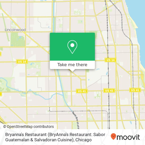 Mapa de Bryanna's Restaurant (BryAnna's Restaurant: Sabor Guatemalan & Salvadoran Cuisine)