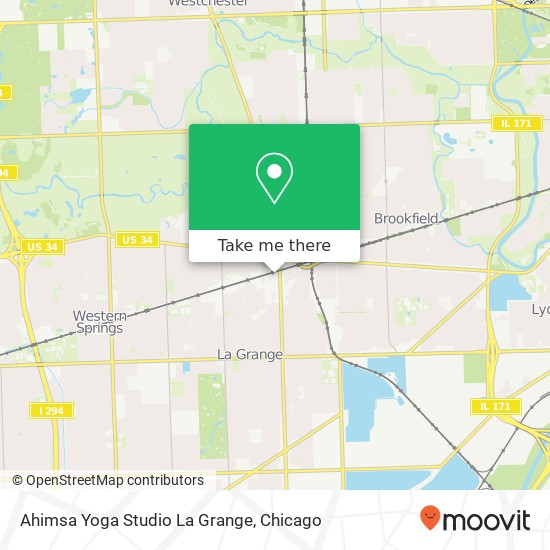 Mapa de Ahimsa Yoga Studio La Grange
