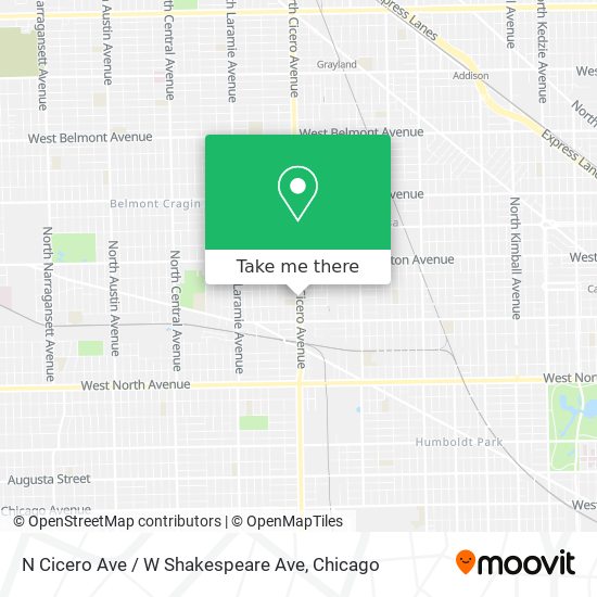 N Cicero Ave / W Shakespeare Ave map