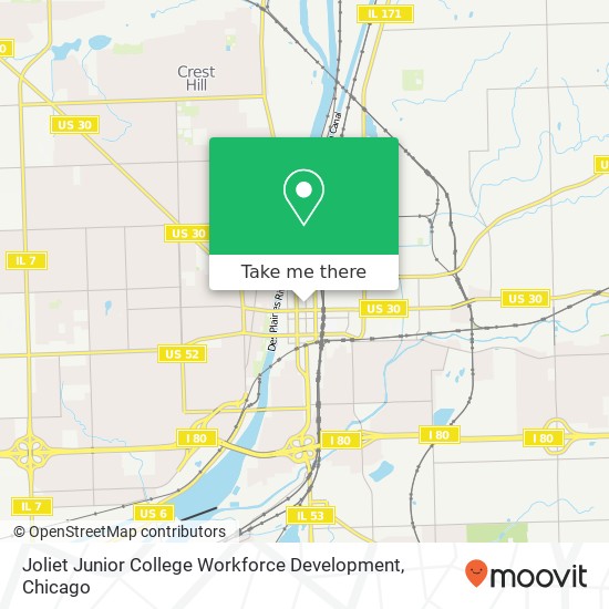 Joliet Junior College Workforce Development map