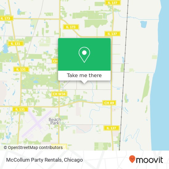 McCollum Party Rentals map