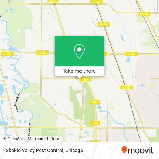 Skokie Valley Pest Control map