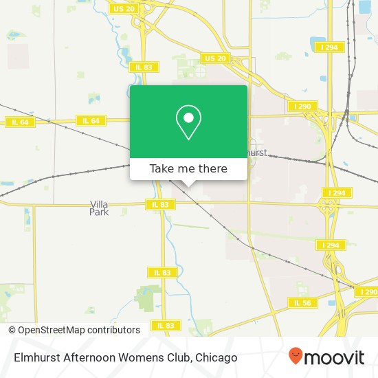 Elmhurst Afternoon Womens Club map