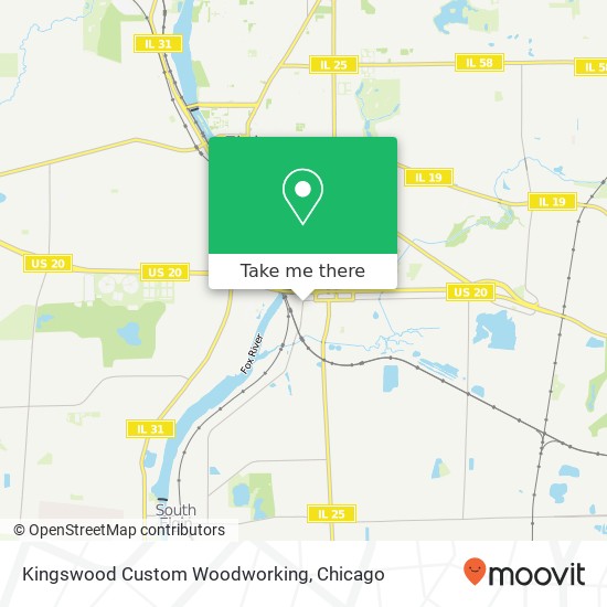 Mapa de Kingswood Custom Woodworking