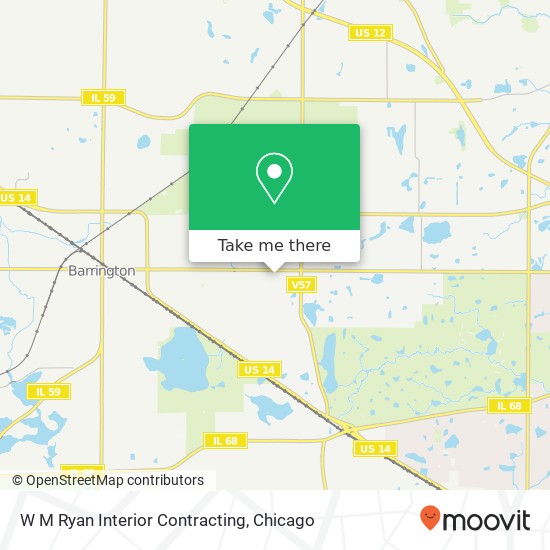 W M Ryan Interior Contracting map