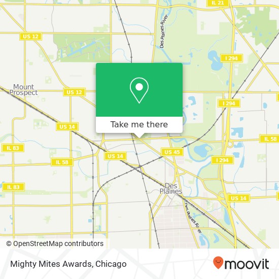 Mighty Mites Awards map