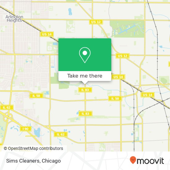 Sims Cleaners map