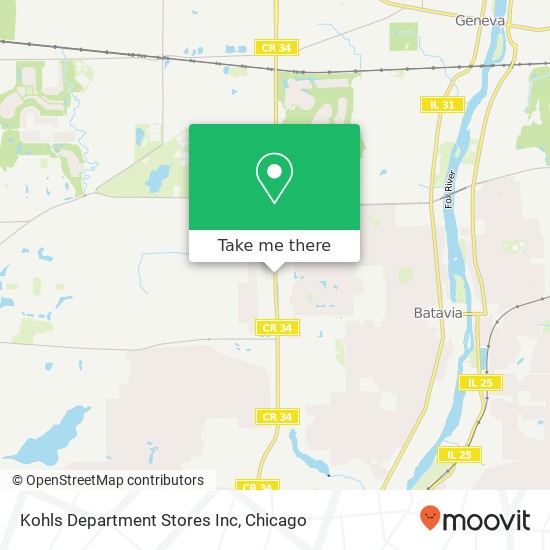 Mapa de Kohls Department Stores Inc