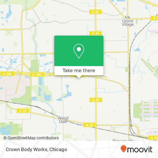 Crown Body Works map