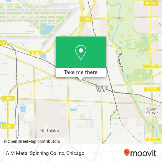 A M Metal Spinning Co Inc map