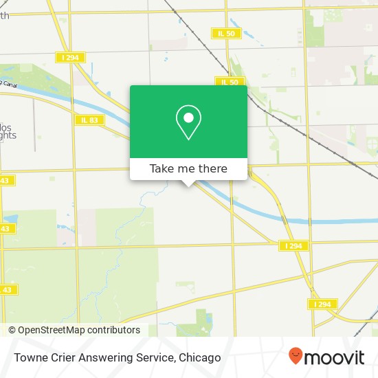 Towne Crier Answering Service map