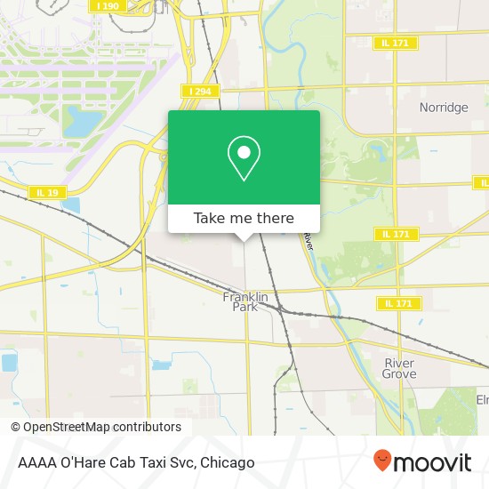 AAAA O'Hare Cab Taxi Svc map