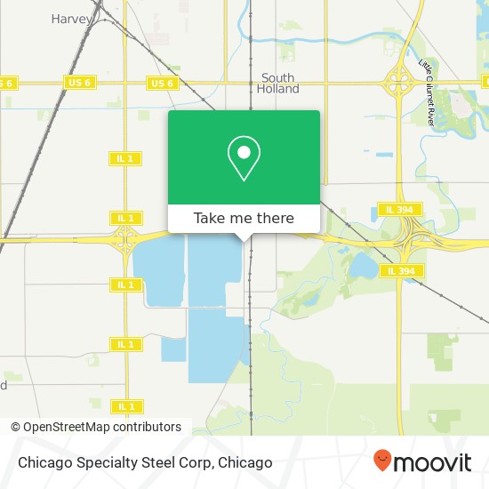 Mapa de Chicago Specialty Steel Corp