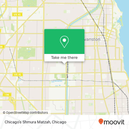Mapa de Chicago's Shmura Matzah