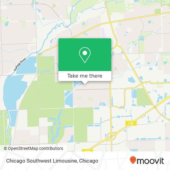 Chicago Southwest Limousine map