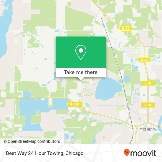 Best Way 24 Hour Towing map