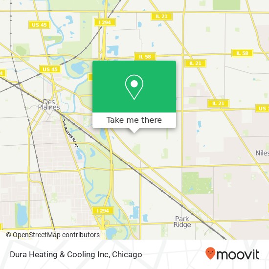 Dura Heating & Cooling Inc map