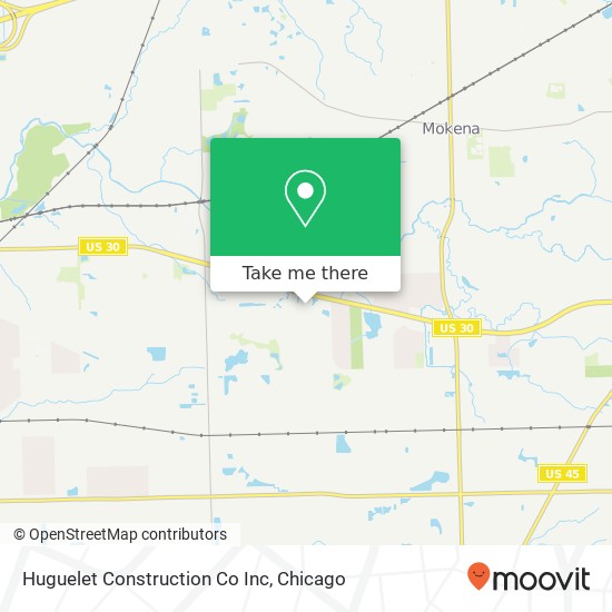 Huguelet Construction Co Inc map