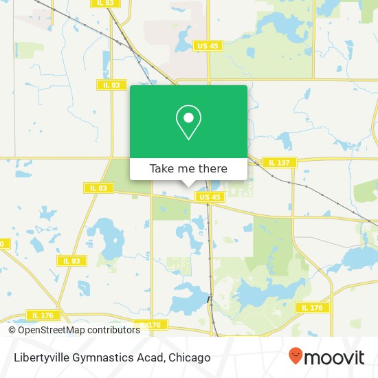 Libertyville Gymnastics Acad map