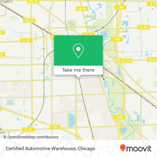 Certified Automotive Warehouse map