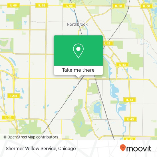 Shermer Willow Service map