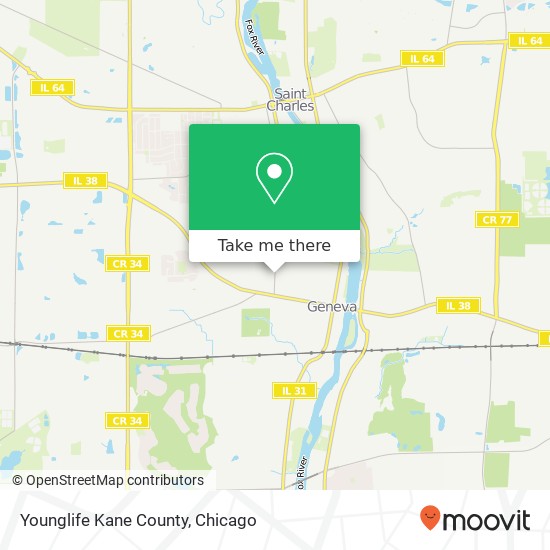 Mapa de Younglife Kane County