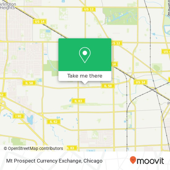 Mt Prospect Currency Exchange map