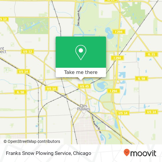 Franks Snow Plowing Service map