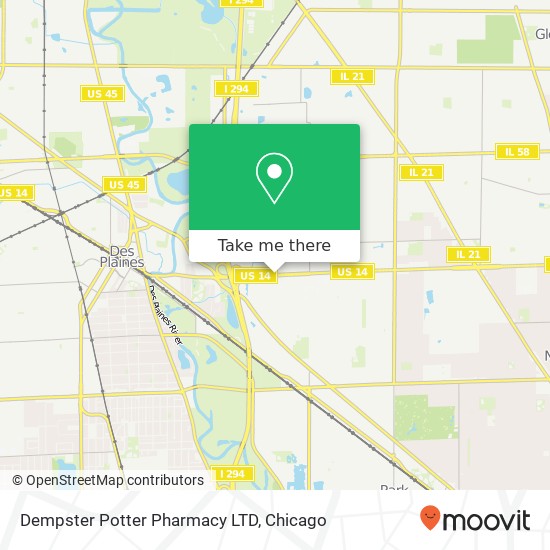 Mapa de Dempster Potter Pharmacy LTD